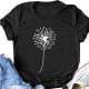 Printing Casual Short Women Tops O-Neck Sleeves T-Shirt Blouse Loose Women's Blouse Leggings Top