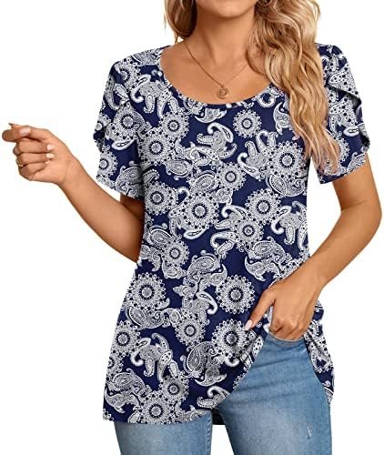 Womens Casual Short Sleeve T-Shirts Tunic Tops Loose Comfy Tee Blouse Lightweight Cute