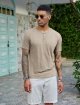 Men's Shirts Short Sleeve Casual Basic Tee Summer Button Soild T Shirts