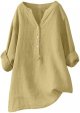 Women's Autumn Neck Long Sleeve Comfort Fit Printed Blouse Top2 Long Sleeve Shirt Women V Neck