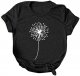 Printing Casual Short Women Tops O-Neck Sleeves T-Shirt Blouse Loose Women's Blouse Leggings Top