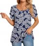Womens Casual Short Sleeve T-Shirts Tunic Tops Loose Comfy Tee Blouse Lightweight Cute