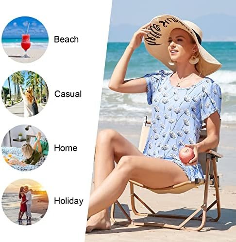 Womens Casual Short Sleeve T-Shirts Tunic Tops Loose Comfy Tee Blouse Lightweight Cute