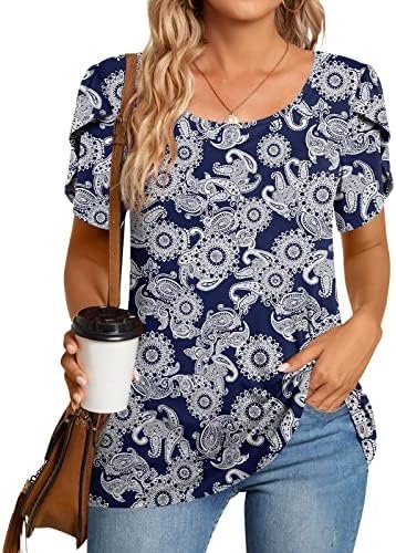 Womens Casual Short Sleeve T-Shirts Tunic Tops Loose Comfy Tee Blouse Lightweight Cute